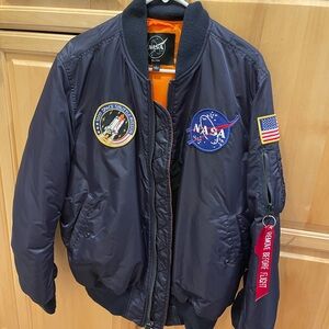 NASA Navy Blue Bomber Jacket